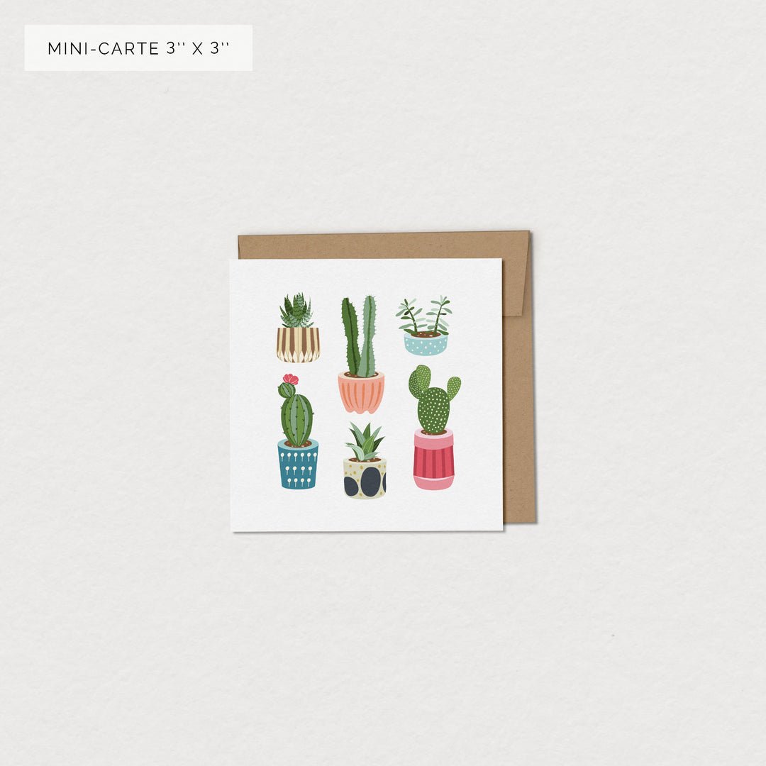 Miniature greeting card - Green plants
