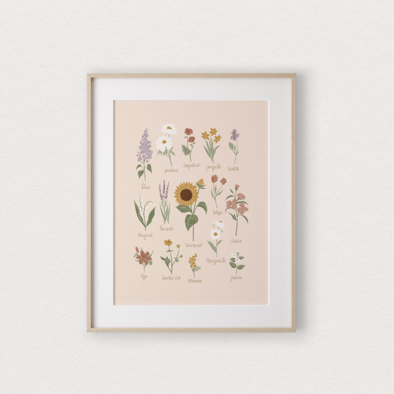 Affiche - Herbier en fleurs 8 x 10 po