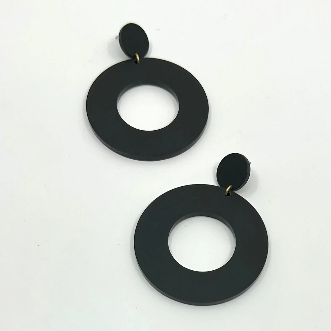 Boucles d'oreilles - IDA - Noir