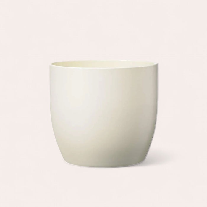 Cache-pot - Basel - Crème Mat - 16 cm