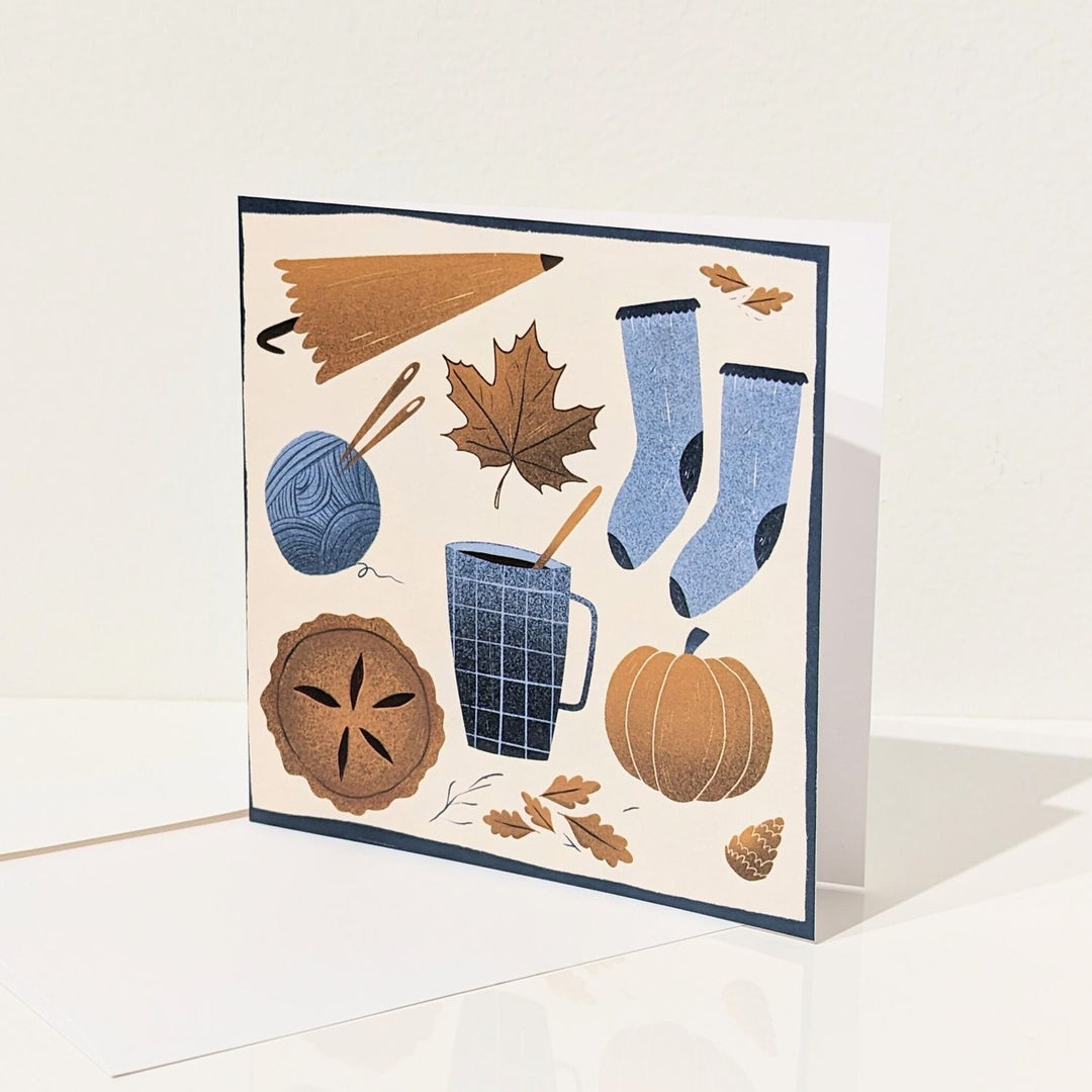 Carte de souhait - Accessoires d'automne
