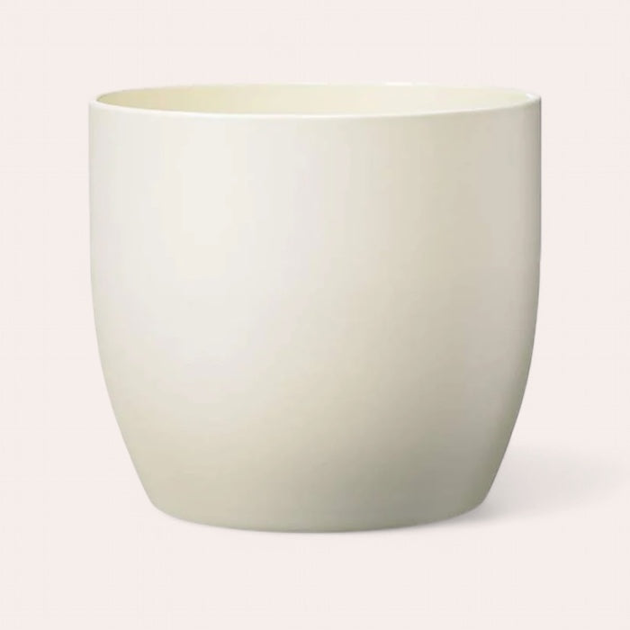 Cache-pot - Basel - Crème Mat - 27 cm