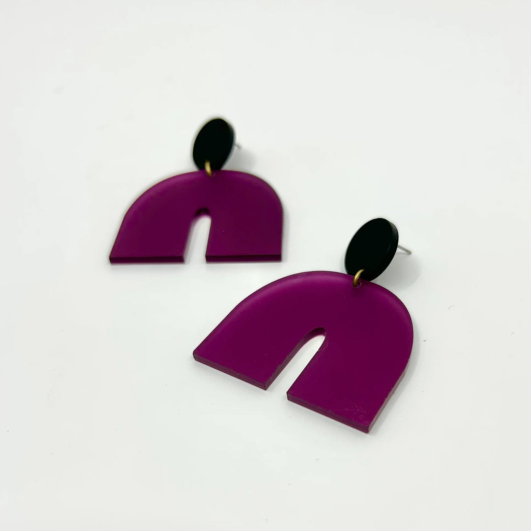 Boucles d'oreilles - JILLIE - Prune