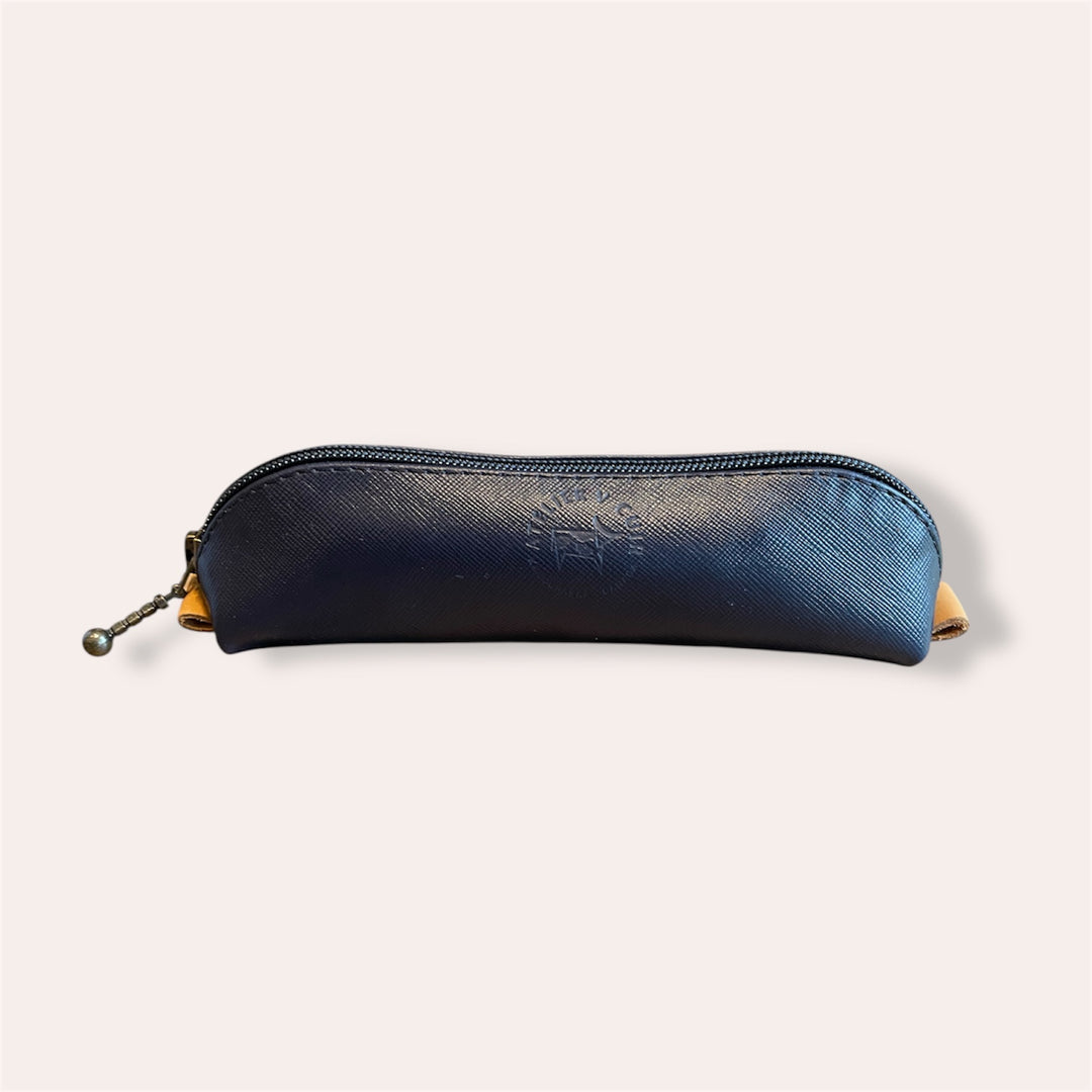 Étui en cuir recyclé - Bleu foncé