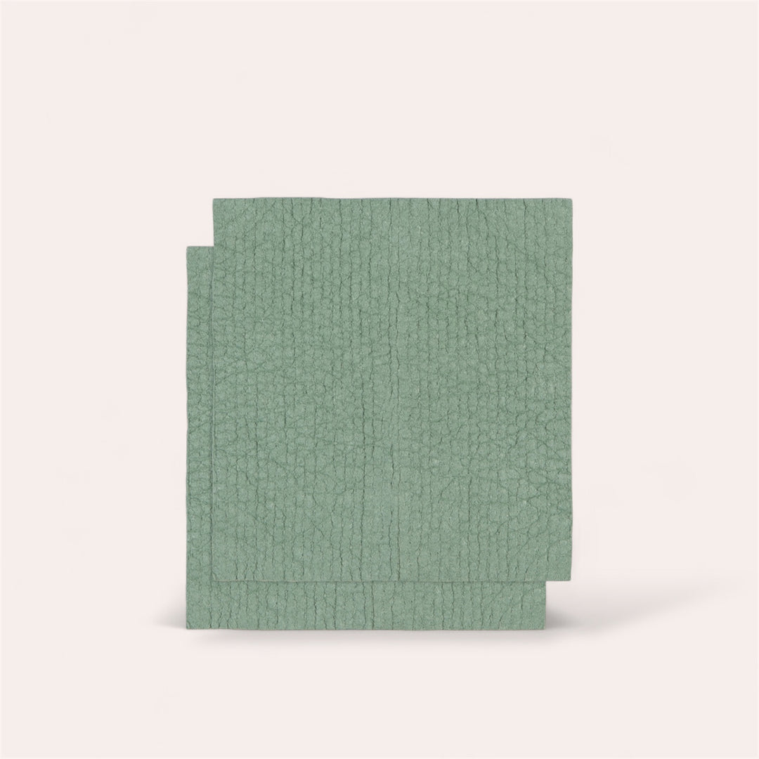 Carrés éponges suédois (ensemble de 2) - Vert orme