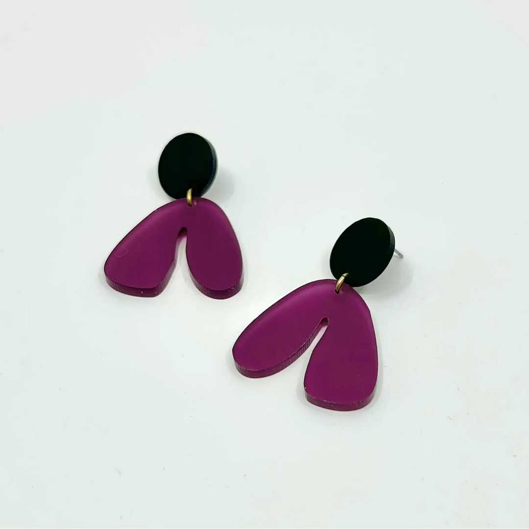 Boucles d'oreilles - Lotta - Mini - Prune