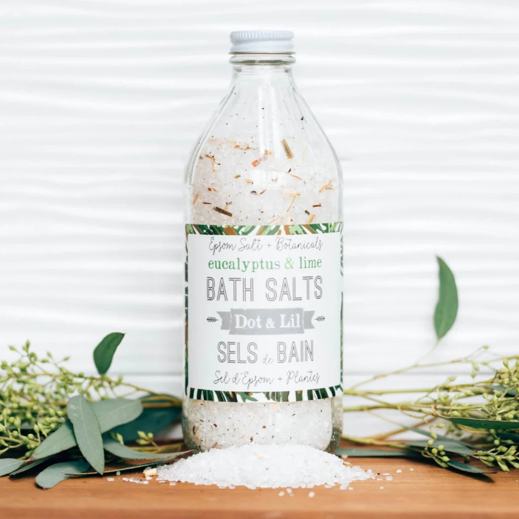 Sels de bain epsom et plantes - Eucalyptus et citron vert