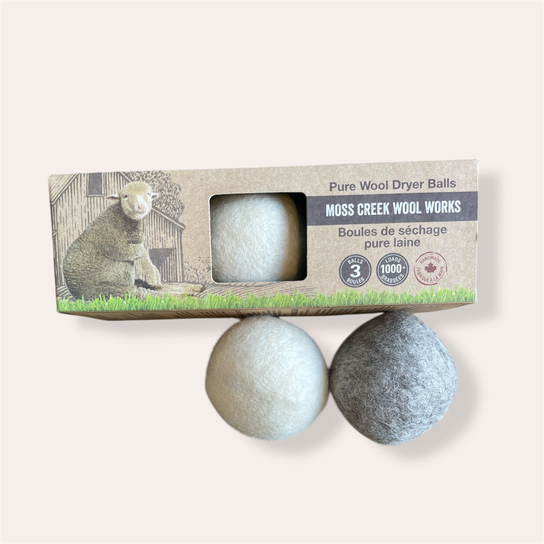Balles de séchage en laine pure - ensemble de trois