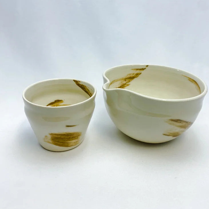 Porcelain soup plate - Brown