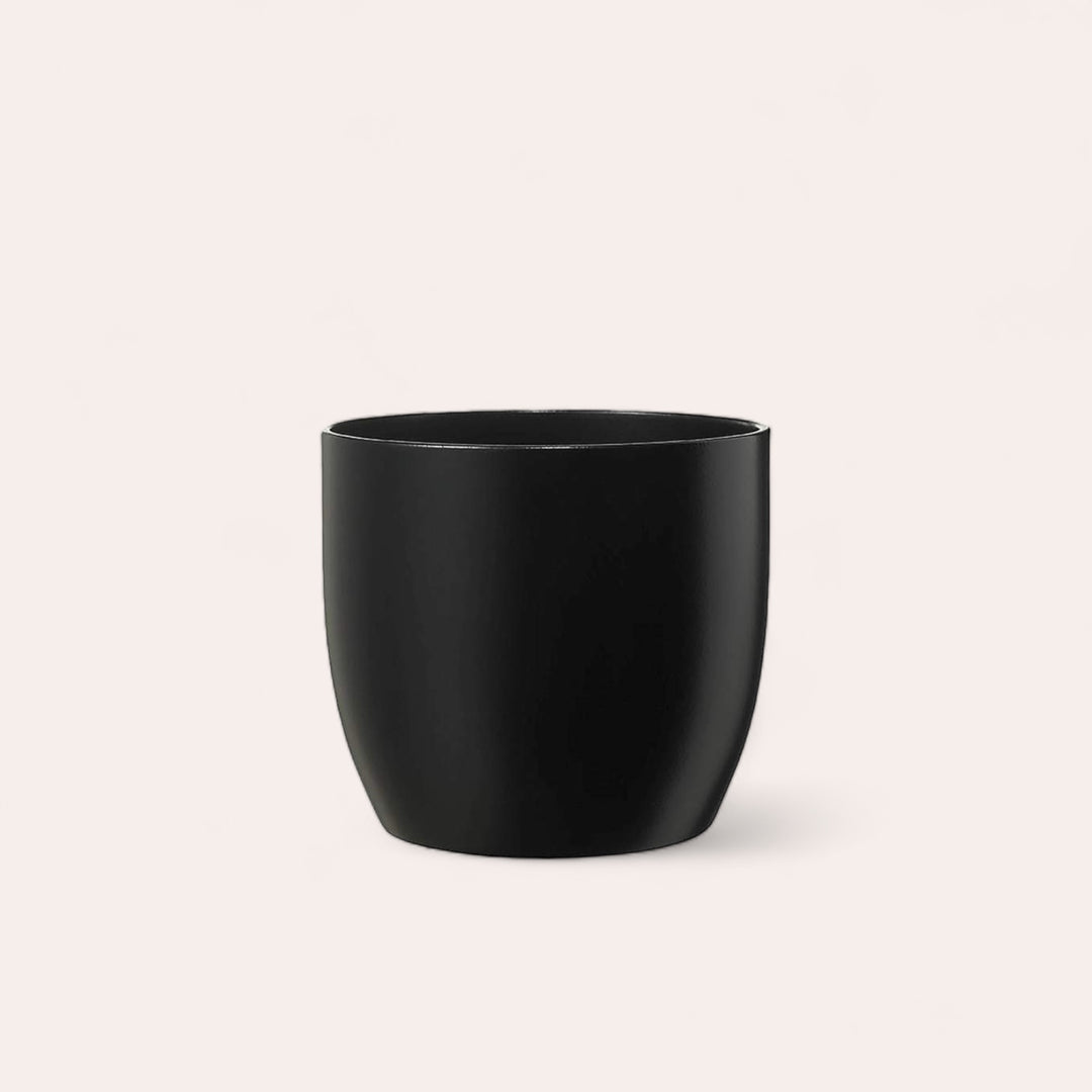 Cache-pot - Basel - Noir mat - 12 cm