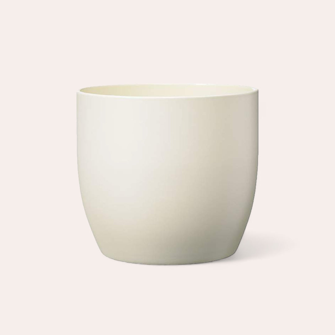 Cache-pot - Basel - Crème Mat - 21 cm