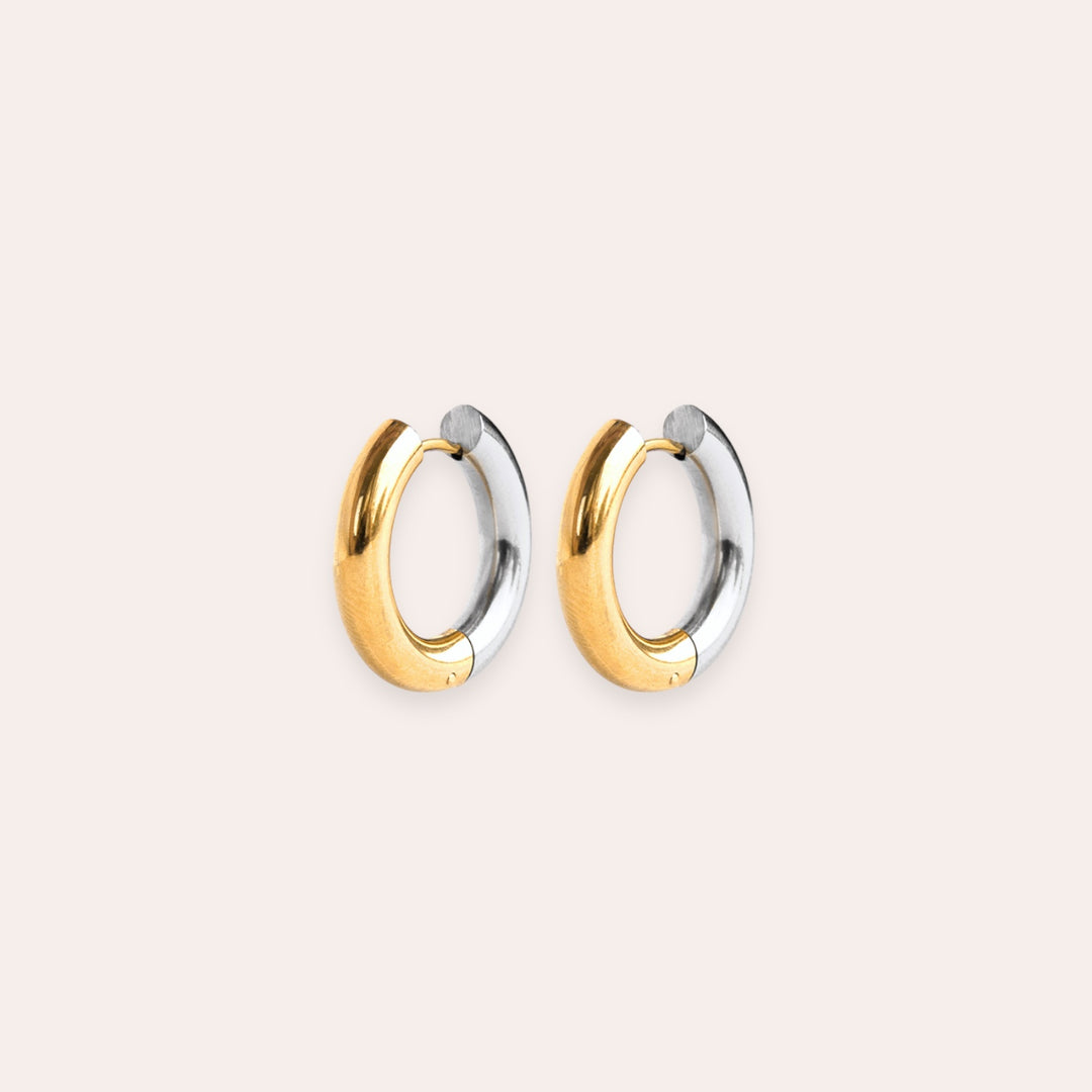 Boucles d'oreilles - Hugo - Duo or et argent
