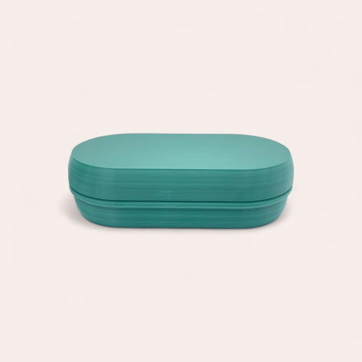 Double Travel Soap Dish Made from Recycled Plastic - Evergreen Oval