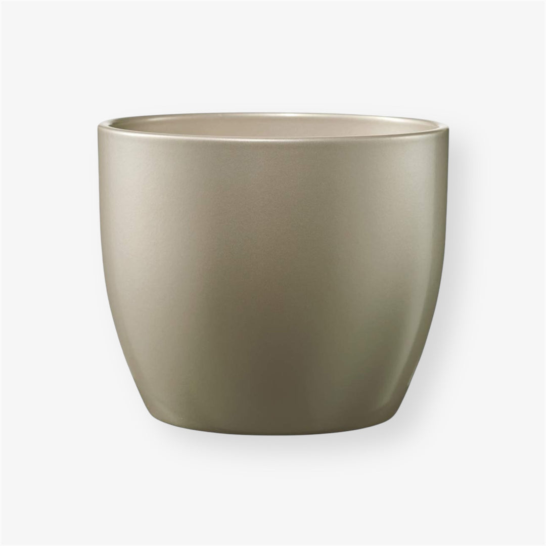 Cache-pot - Basel - Greige Métaliique - 27 cm