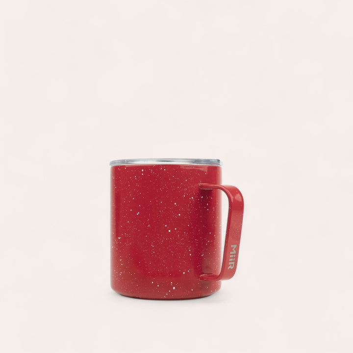 Tasse thermale avec poignée et couvercle -  Rouge