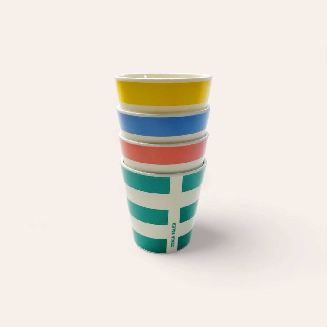 Verre en bambou - Rayé