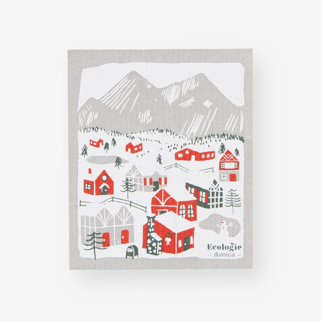 Essuie-tout réutilisable - Village enneigé