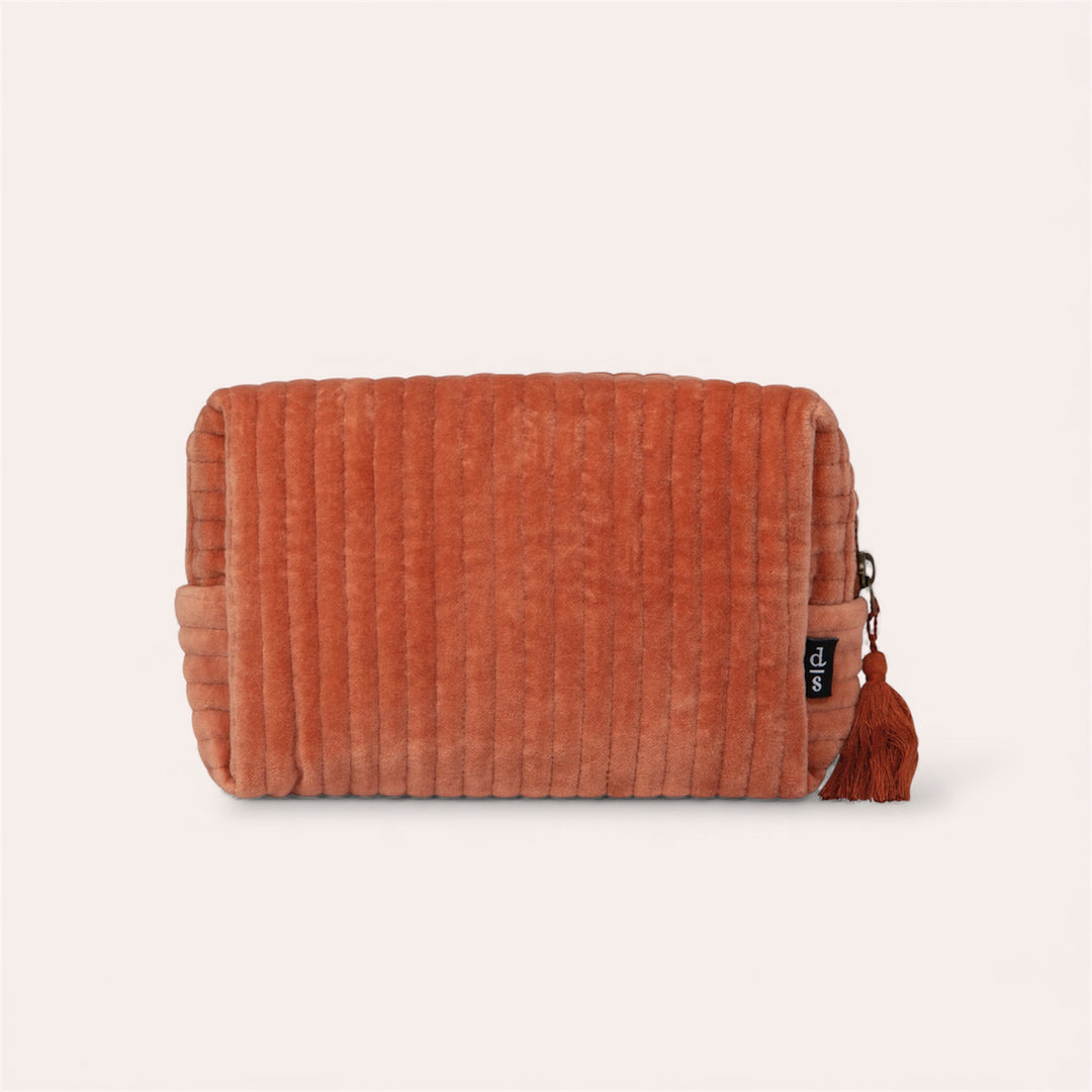 Trousse de maquillage matelassée - Cuivre