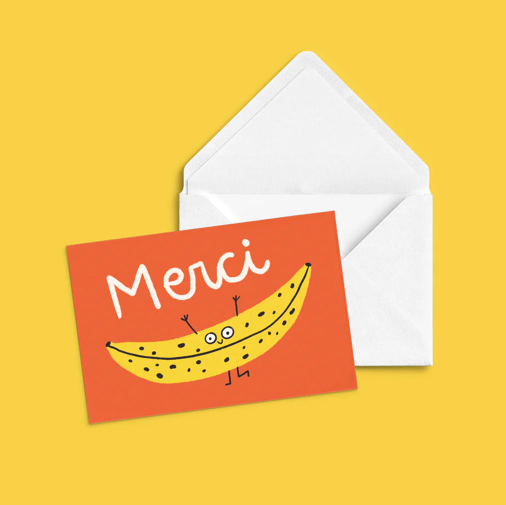 Carte de souhaits - Merci banane