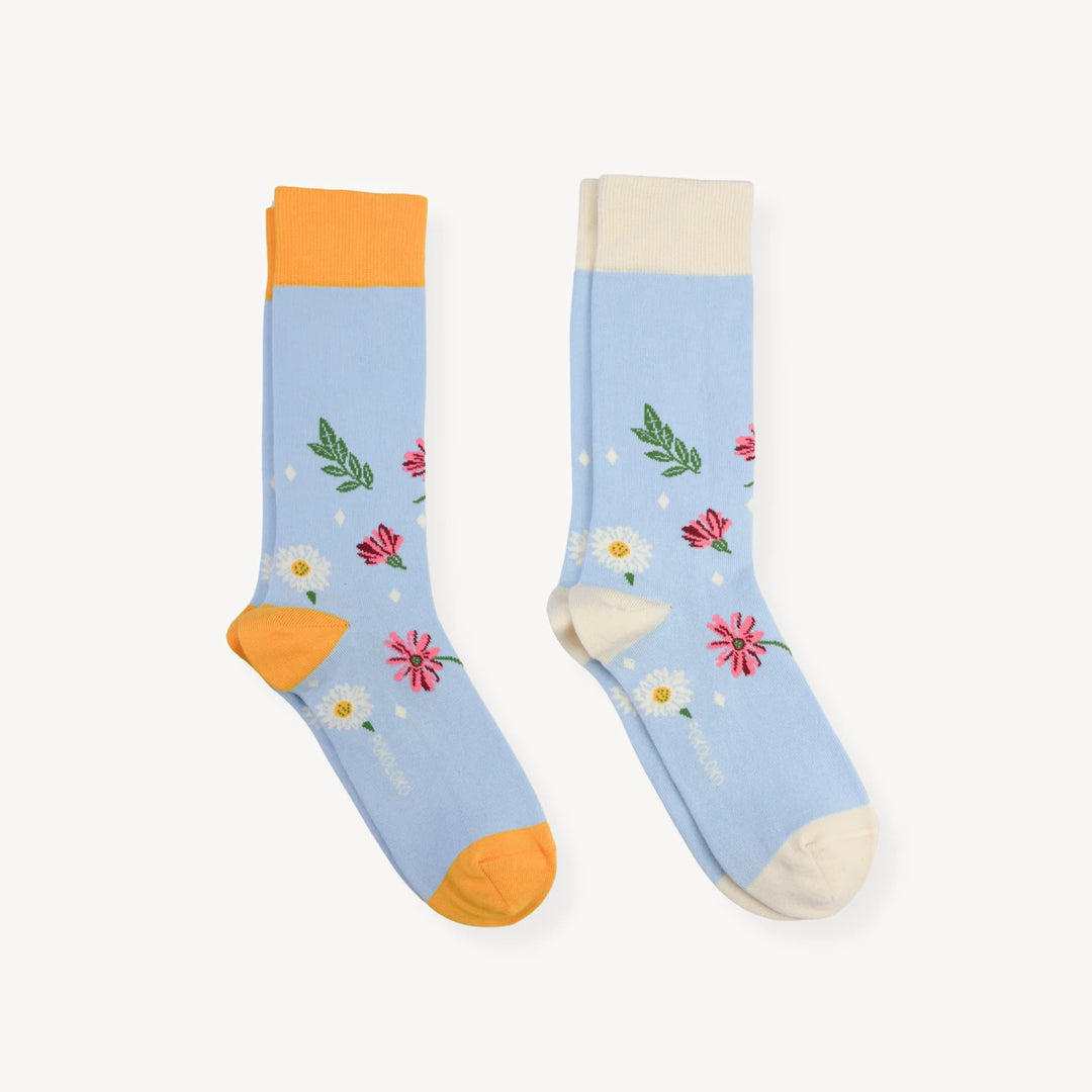 Pima Socks - High Waist - Naval and Walnut (2 Pairs)