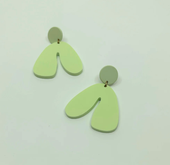 Boucles d'oreilles - Løtta - Pistache