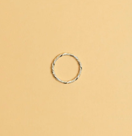 Bague - Twist double argent