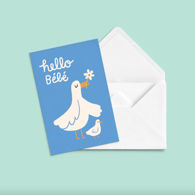 Carte de souhaits - Hello Bébé