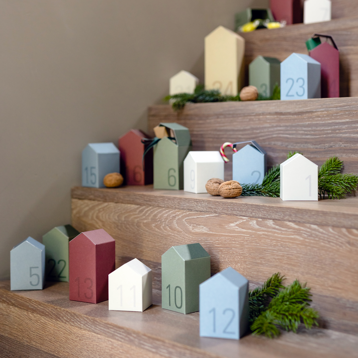 Calendrier de l'Avent - Village - Maisons en papier