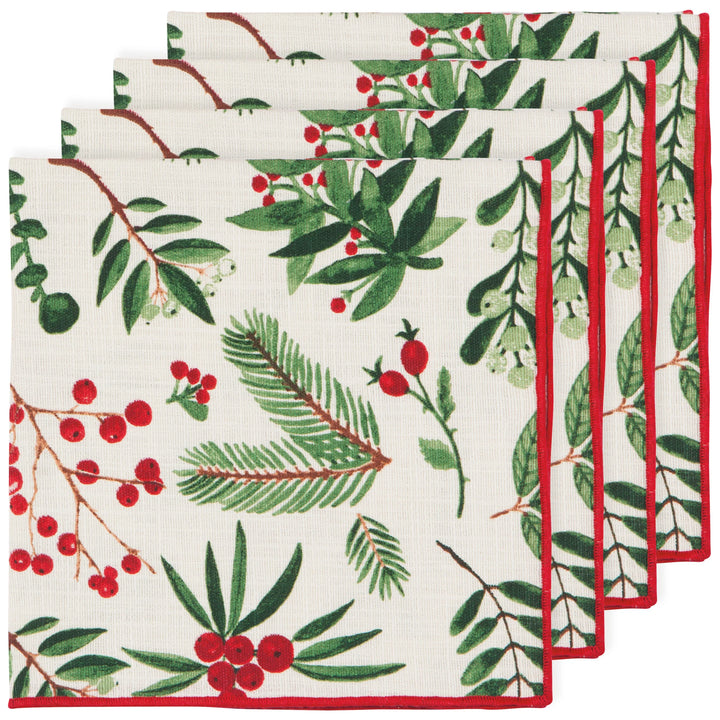 Serviettes de table (ensemble de 4) - Winterberry Jacquard