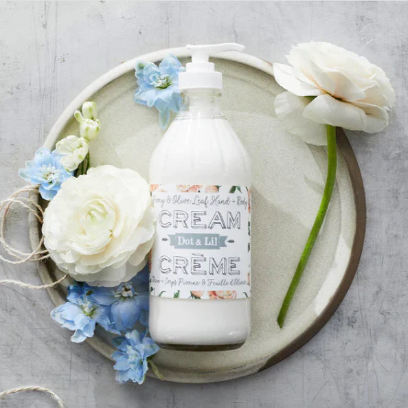 Crème mains et corps - Pivoine et feuille d'olivier