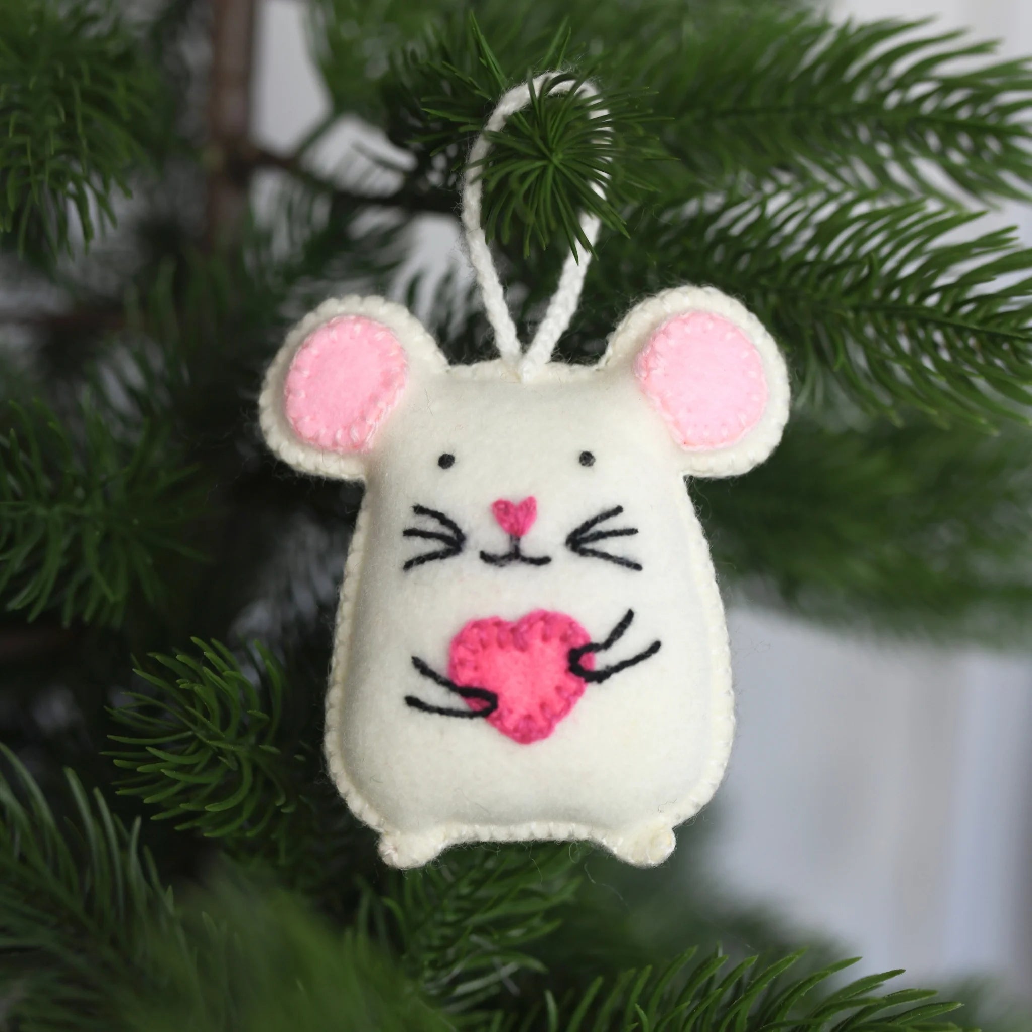 Achat Décoration d'arbre de souris en feutre, souris portant un manteau