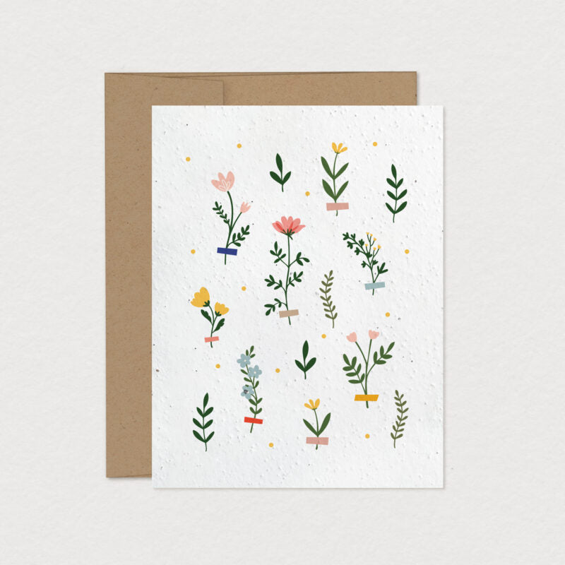 Carte de souhaits ensemencée - Herbarium