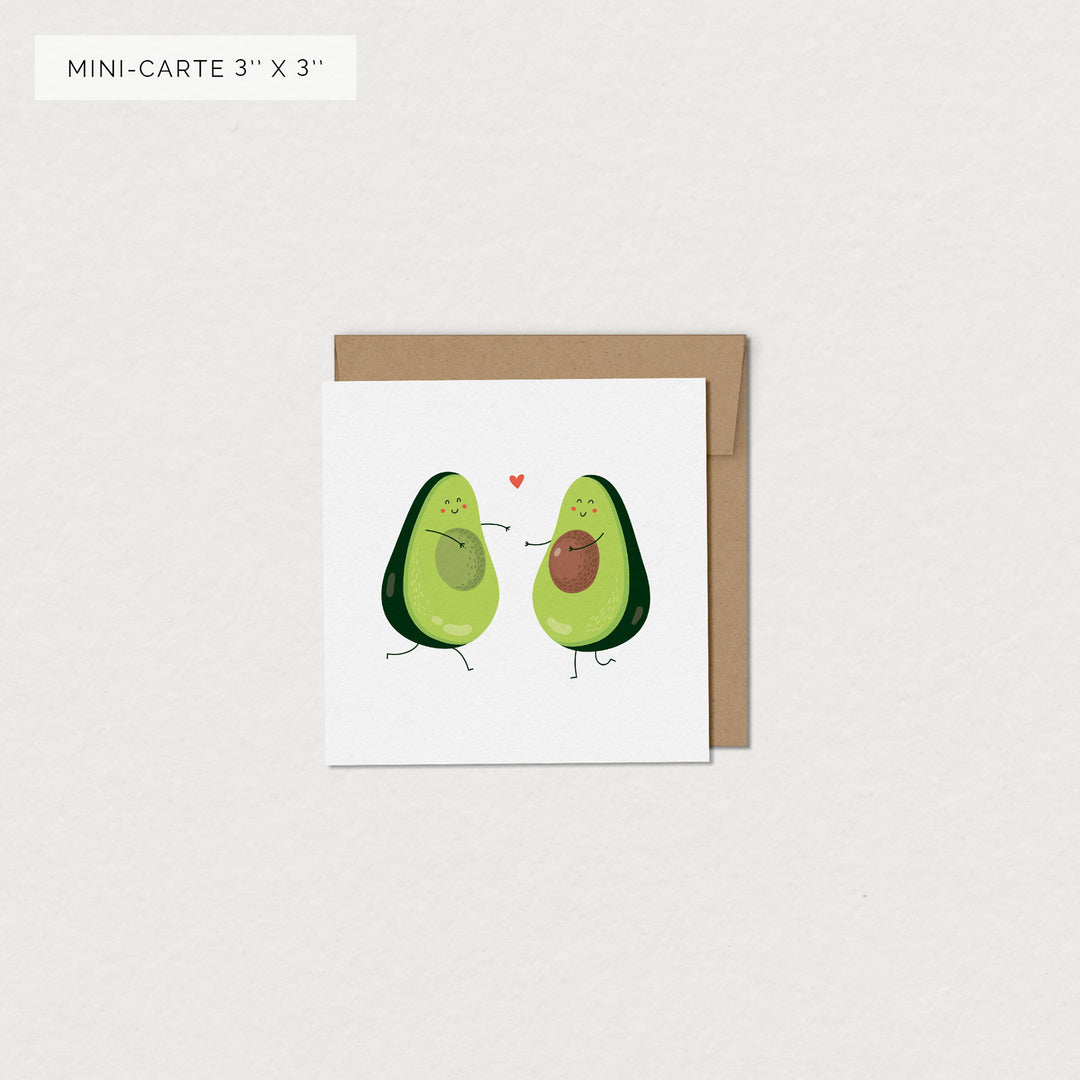 Carte de souhaits miniature - Avocaduo