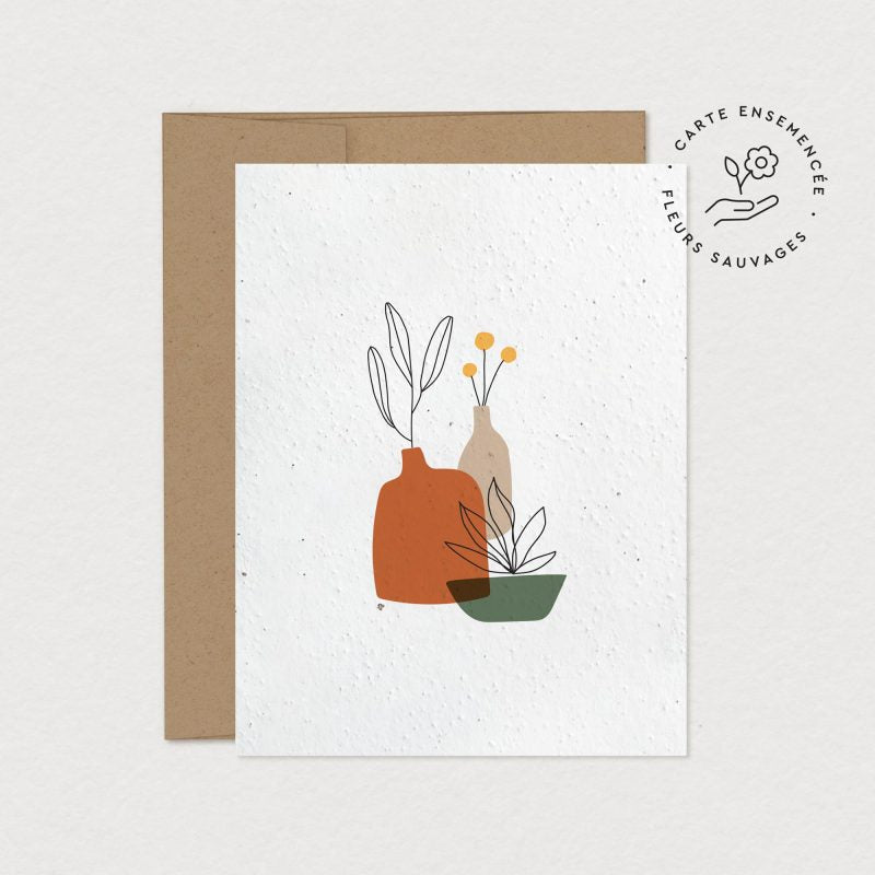 Carte de souhaits ensemencée - Poterie