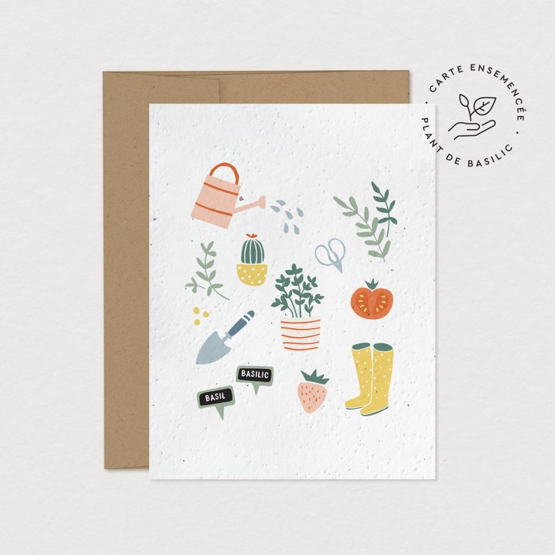 Carte de souhaits ensemencée - Jardinage
