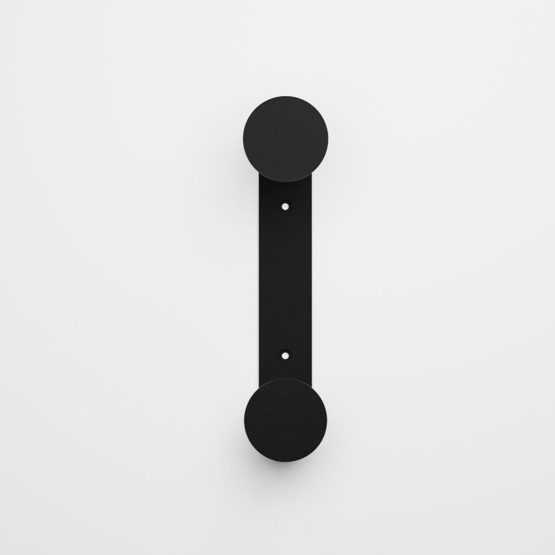 Crochet à deux bras en acier - Noir