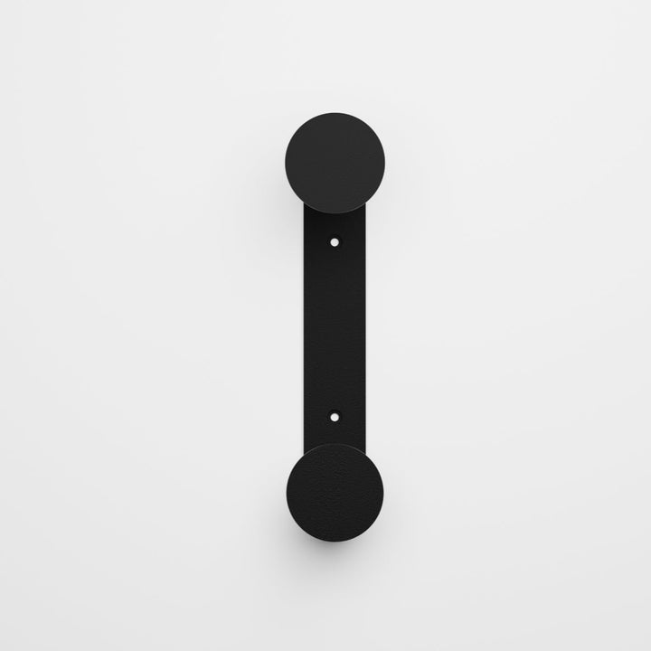 Crochet à deux bras en acier - Noir