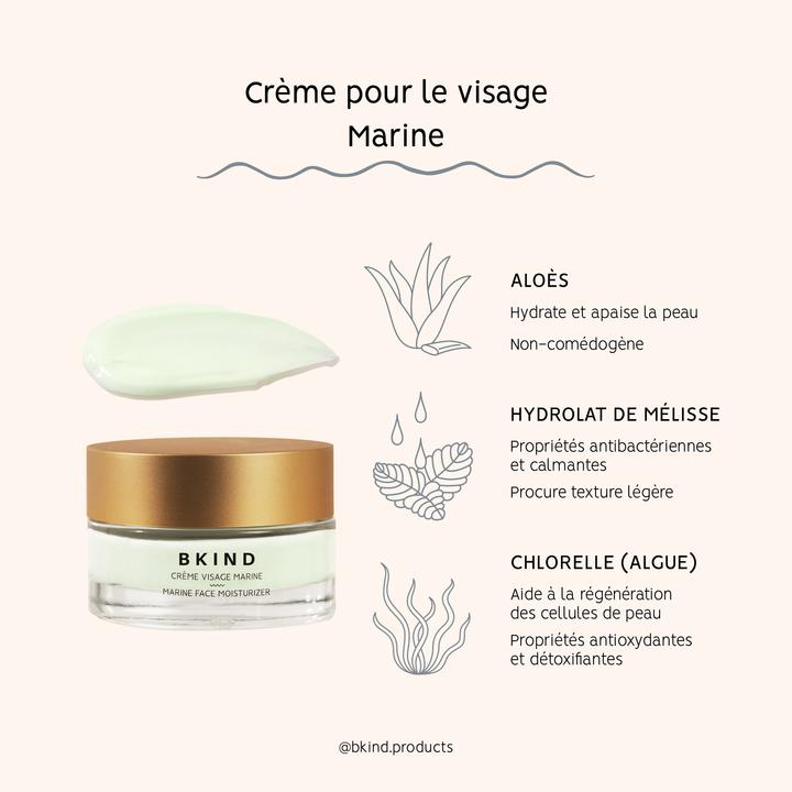 Crème visage aux algues marines