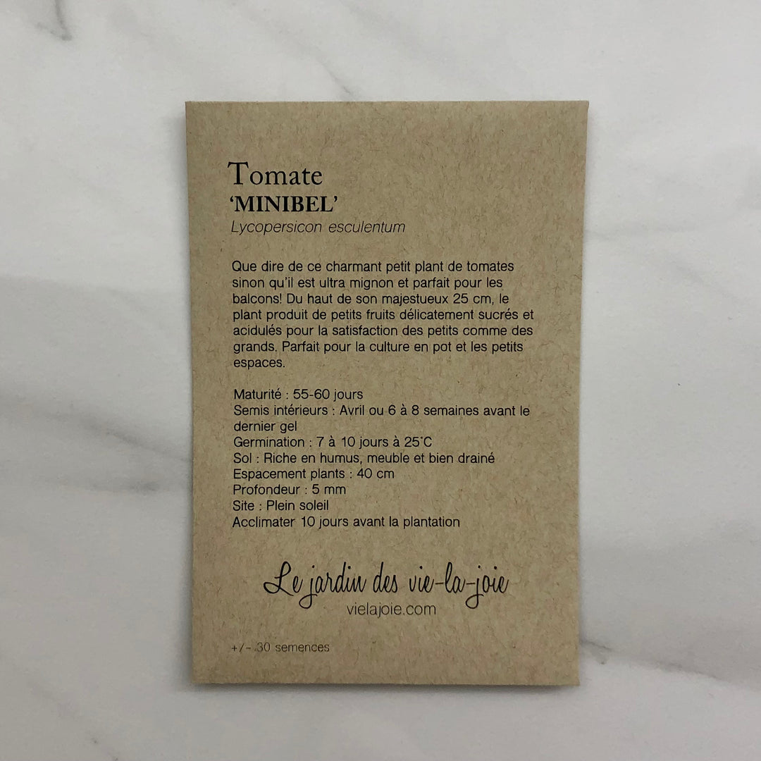 Seeds - Minibel tomatoes (+/- 30)