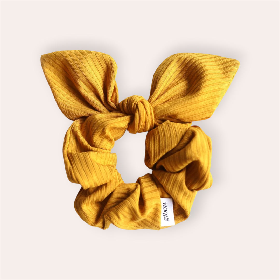 Chouchou bouclé - Jaune tournesol
