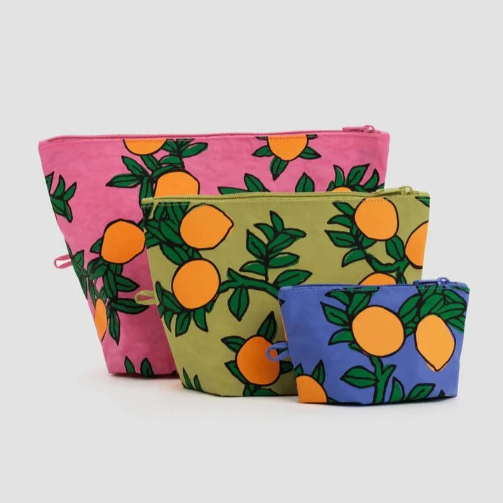 Carrying Pouches (set of 3) - Orange Trees 