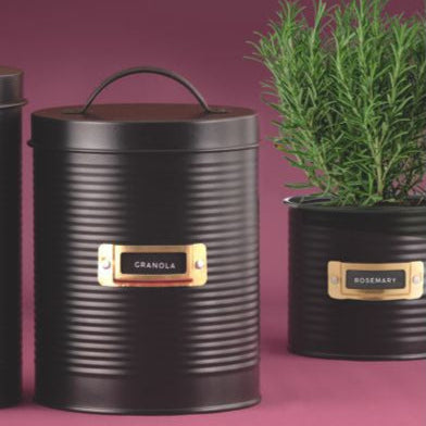 Jardinière à herbes ronde - Noir