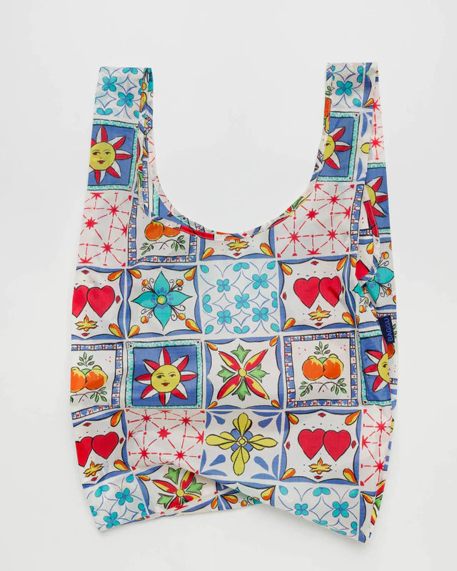 Reusable bag with carrying pouch - Sunshine Tile