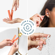 Reusable cotton swab - Ears - Peach