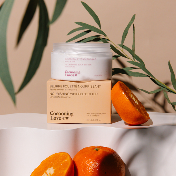 Whipped body butter with olive leaf and mandarin 