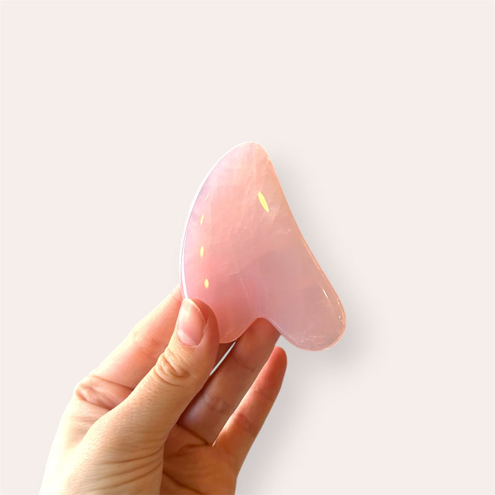 Pierre naturelle Gua Sha - Quartz Rose