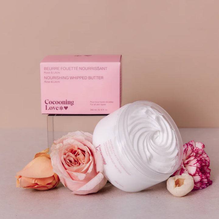 Whipped rose and lychee body butter