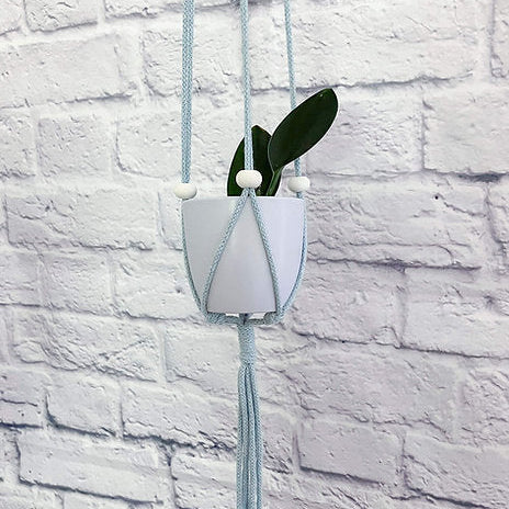 Jardinière ajustable à billes blanches - Bleu ciel