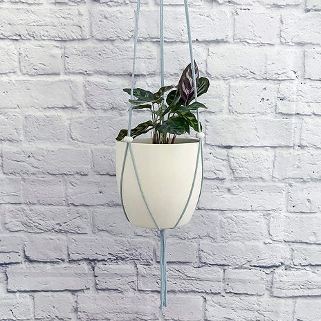 Jardinière ajustable à billes blanches - Bleu ciel