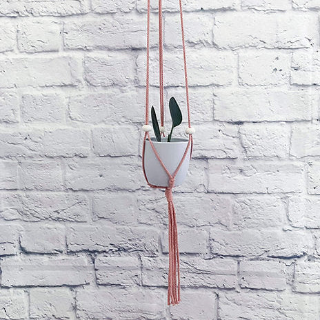 Jardinière ajustable à billes blanches - Rose blush